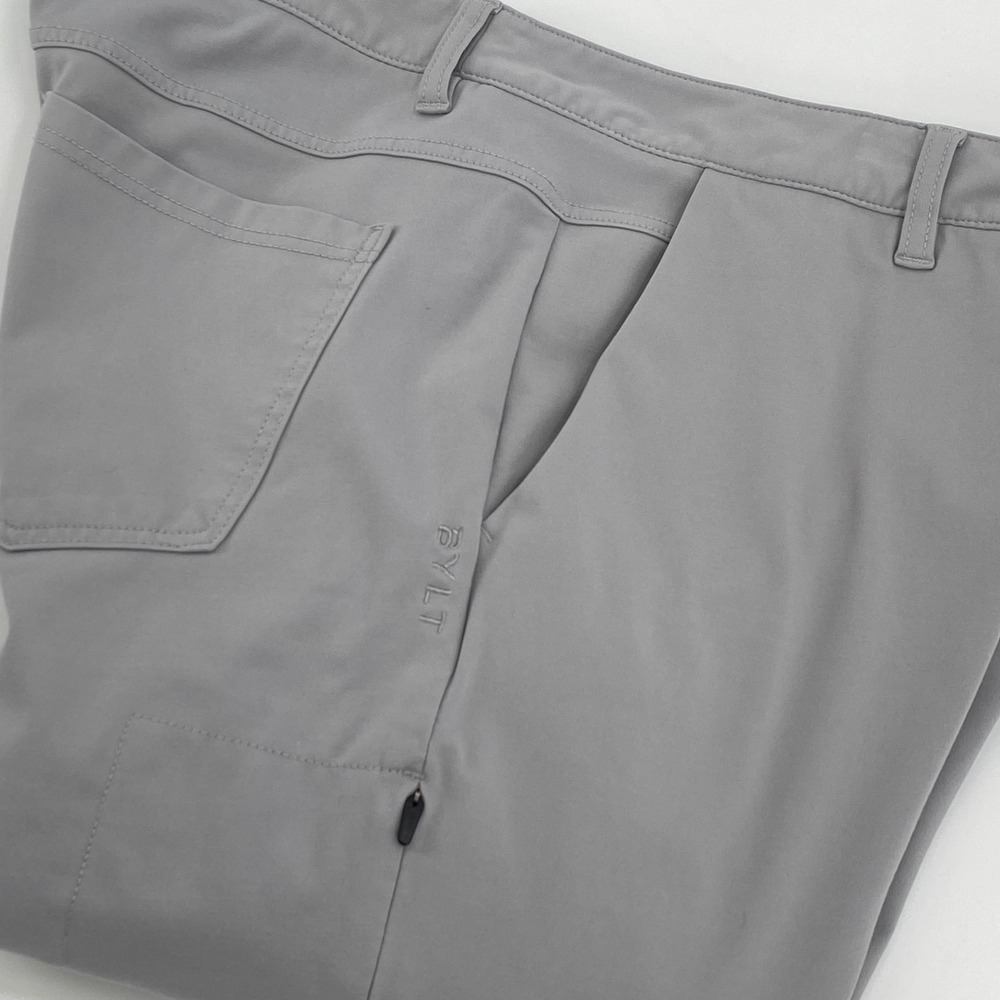 BYLT Premium Basics Everyday Pant 2.0 Mens XXL 37x30 Grey Tech Chino Stretch